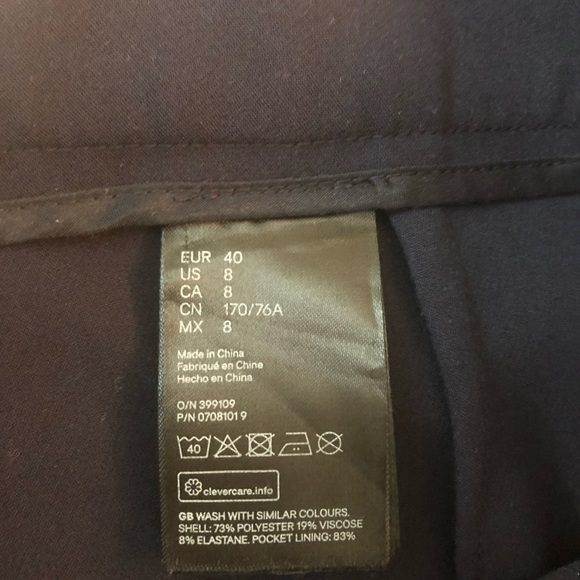 H&M Navy Blue Trousers in Size 8 - Picture 4 of 4
